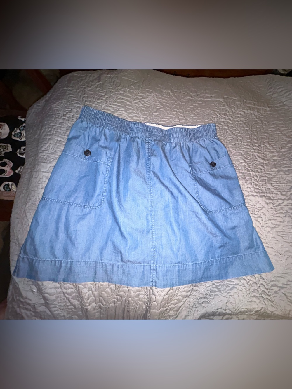 J. Crew Light Blue Chambray Denim Skirt
